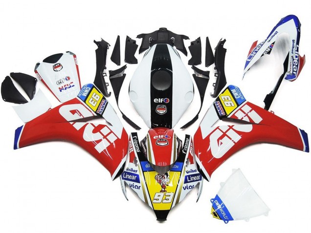 93 Numero Bianco & Rosso 08-11 CBR1000RR Carene Moto
