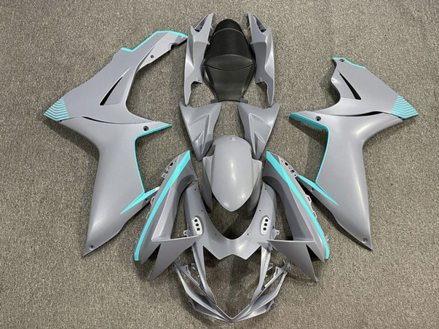 Accenti Di Grigio Nardo Opaco & Verde Acqua 11-24 GSXR 600-750 Carene Moto