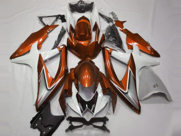 Arancio & Bianco Lucidi 08-10 GSXR 600-750 Carene Moto