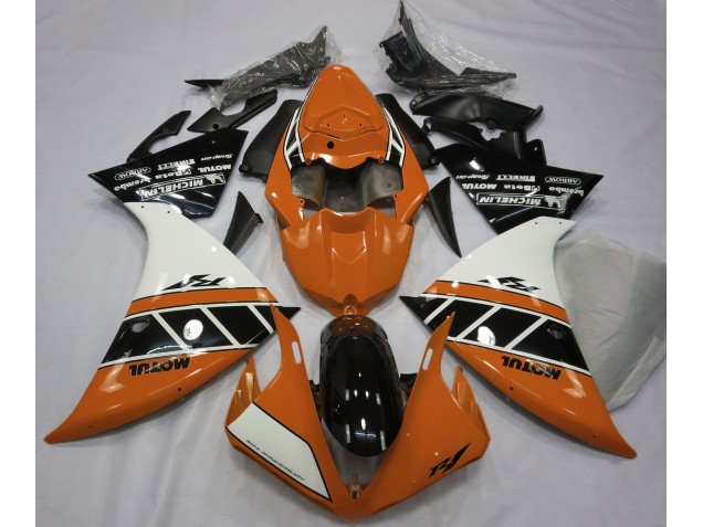 Arancio Lucido Bianco & Nero 12-14 R1 Carene Moto