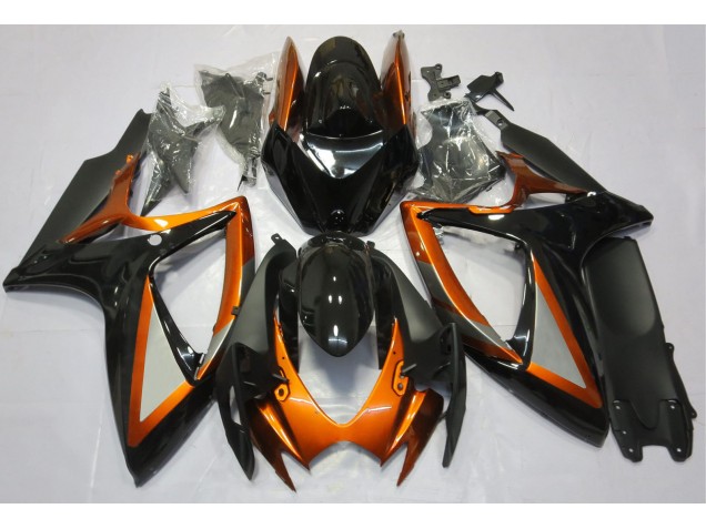 Arancio Lucido & Nero 06-07 GSXR 600-750 Carene Moto