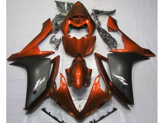 Arancio Lucido & Nero 07-08 R1 Carene Moto