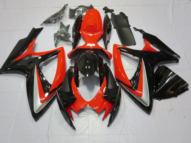 Arancione Argento & Nero 06-07 GSXR 600-750 Carene Moto