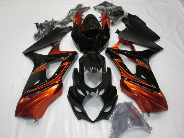 Arancione Bruciato & Nero 07-08 GSXR 1000 Carene Moto