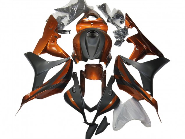 Arancione Bruciato & Nero Opaco 07-08 CBR600RR Carene Moto