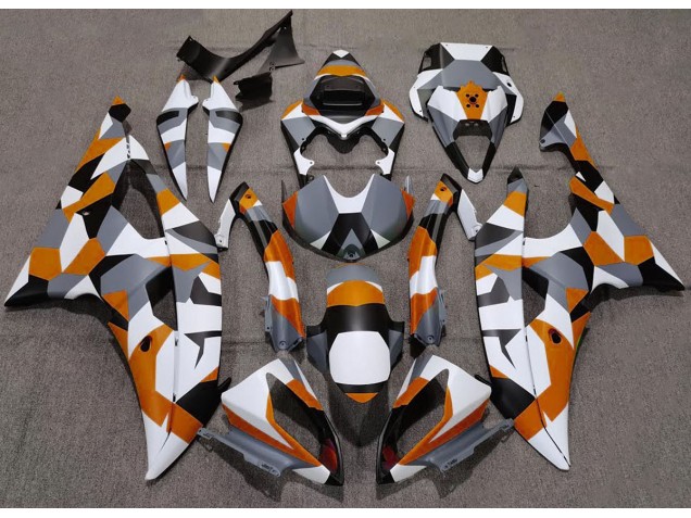 Arancione Camo Tinta Unita 08-16 R6 Carene Moto