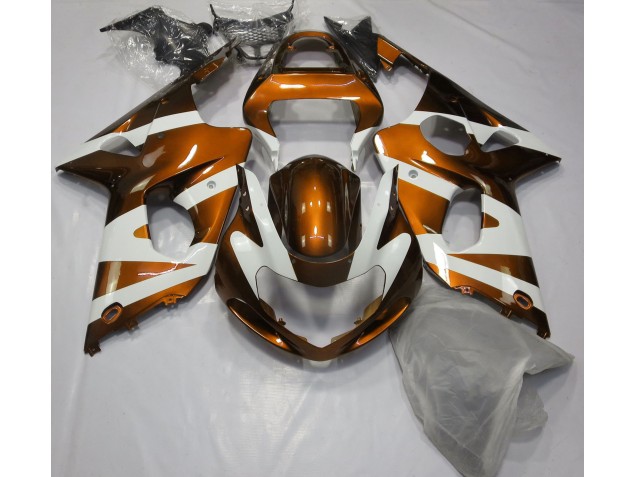 Arancione Lucido & Bianco 00-02 GSXR 1000 Carene Moto