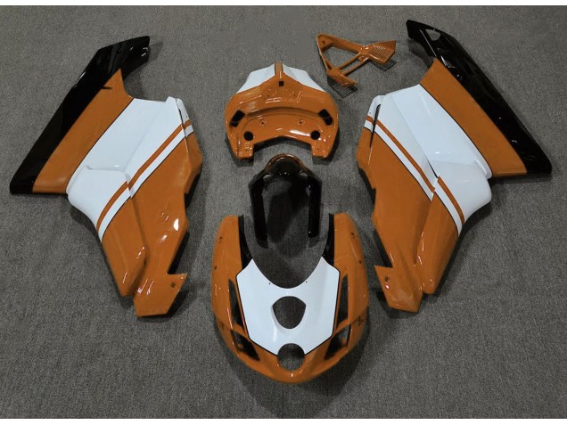Arancione Lucido & Bianco 03-04 Ducati 749 999 Carene Moto