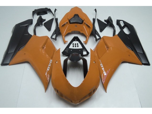 Arancione Lucido & Nero 07-14 Ducati 848 1098 1198 Carene Moto