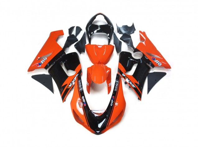 Arancione & Nero Elf 05-06 ZX6R Carene Moto