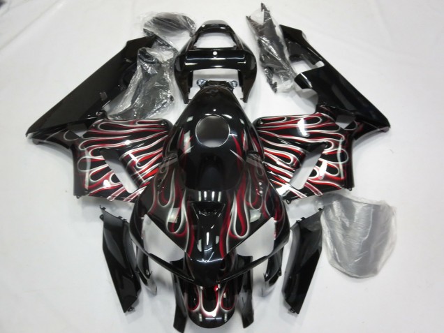 Argent Et Rouge Flamme 05-06 CBR600RR Carene Moto