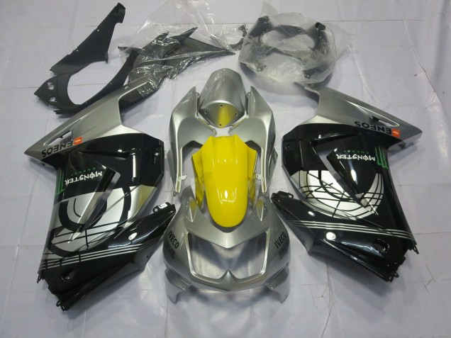 Argento & Nero 08-12 Ninja 250 Carene Moto