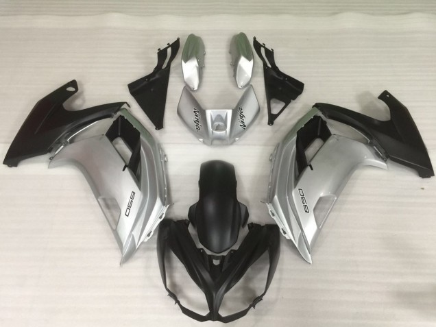 Argento & Nero 12-16 Ninja 650R Carene Moto