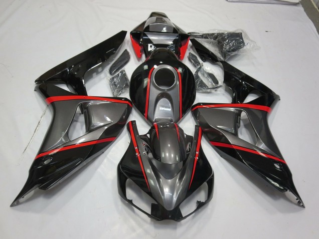 Argento Nero Rosso Pin Stripe 06-07 CBR1000RR Carene Moto