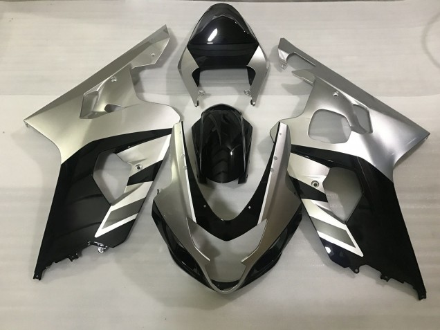 Argento Opaco & Nero 04-05 GSXR 600-750 Carene Moto