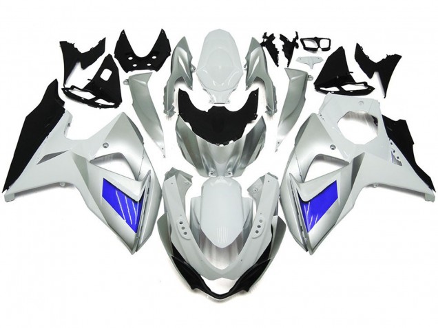 Argento Personalizzato & Bianco Con Nero 09-16 GSXR 1000 Carene Moto