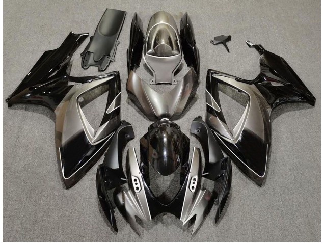 Argento Scuro & Nero 06-07 GSXR 600-750 Carene Moto