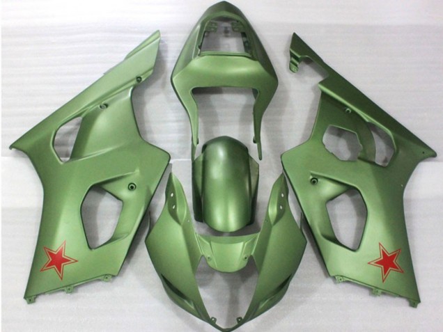 Army Green 03-04 GSXR 1000 Carene Moto