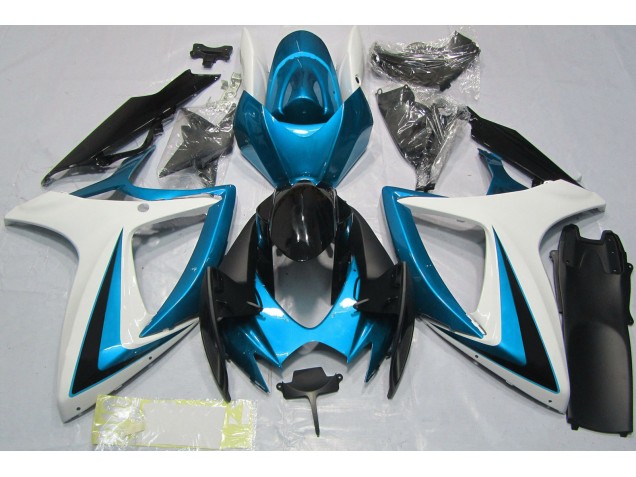 Azzurro & Bianco 06-07 GSXR 600-750 Carene Moto