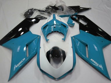 Acquista Azzurro & Bianco Lucidi 07-14 Ducati 848 1098 1198 Carene Moto