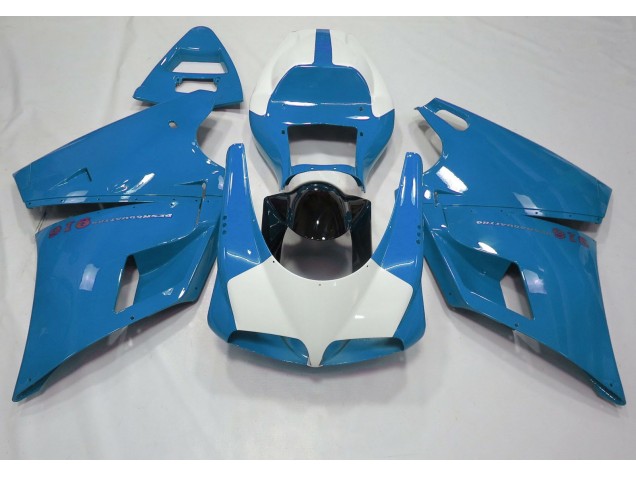 Azzurro & Bianco Lucidi 93-05 Ducati 996 748 916 998 Carene Moto