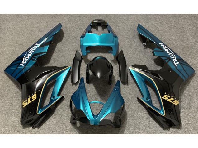 Azzurro Lucido & Nero 09-12 Daytona 675 Carene Moto