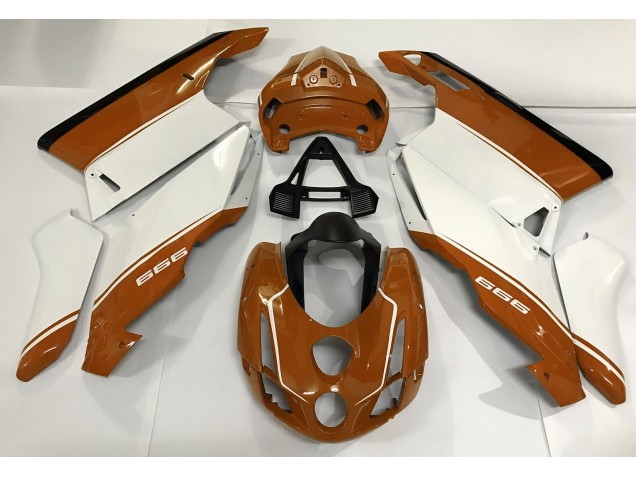 Bianco Arancione & Nero 03-04 Ducati 749 999 Carene Moto