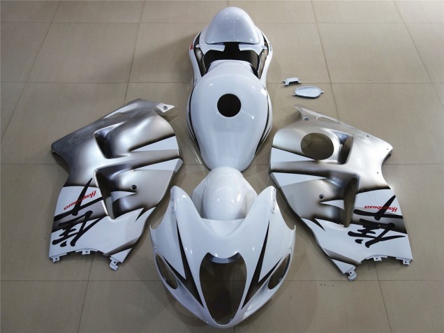 Bianco & Argento Lucido 97-07 GSXR 1300 Carene Moto