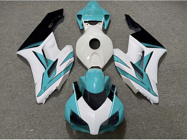 Bianco Ciano & Nero Lucido 04-05 CBR1000RR Carene Moto