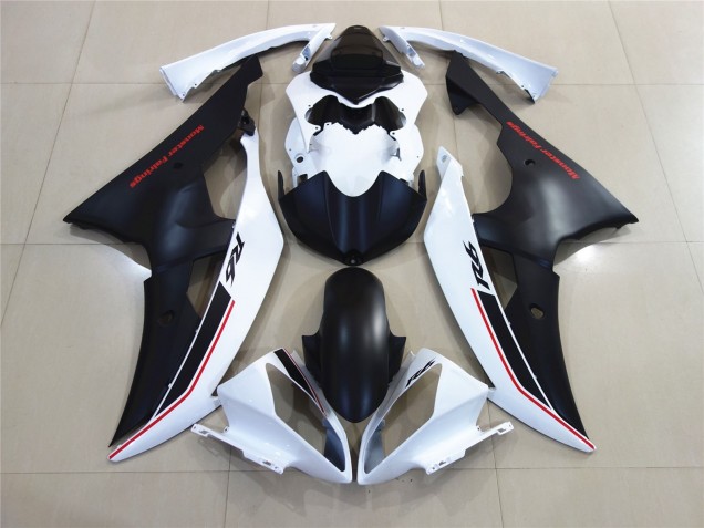 Bianco Con Stile Personalizzato Nero OEM 08-16 R6 Carene Moto