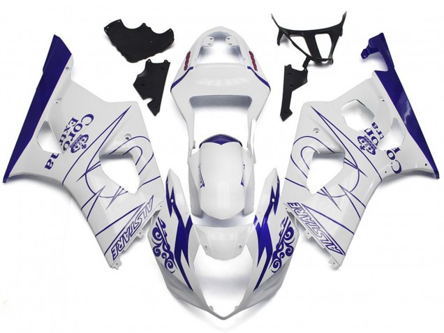 Bianco Corona Stile Personalizzato 03-04 GSXR 1000 Carene Moto