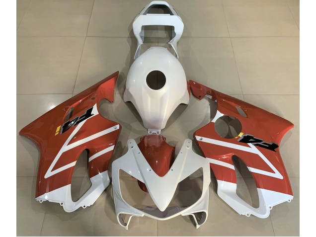 Bianco Lucido & Arancione 01-03 CBR600 F4i Carene Moto