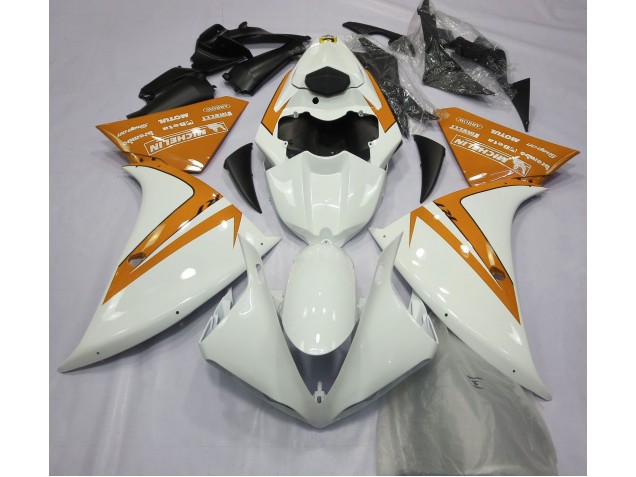 Bianco Lucido & Arancione 12-14 R1 Carene Moto