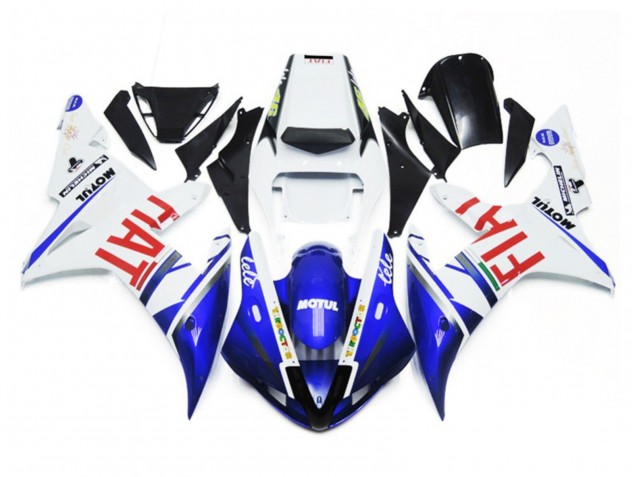 Bianco Lucido & Blu Fiat 02-03 R1 Carene Moto
