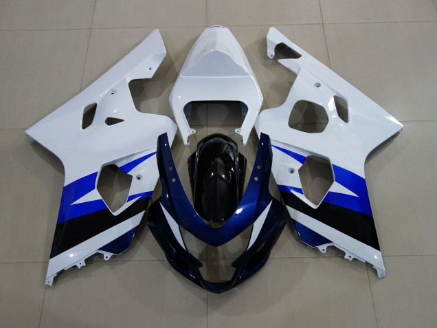Bianco Lucido & Blu Intenso 04-05 GSXR 600-750 Carene Moto