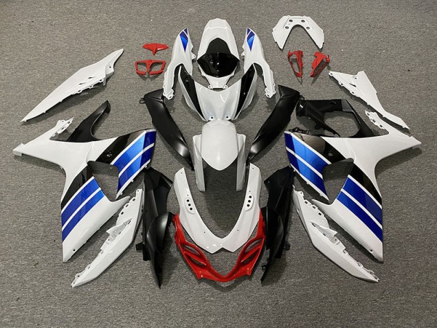 Bianco Lucido Blu Nero & Rosso 09-16 GSXR 1000 Carene Moto