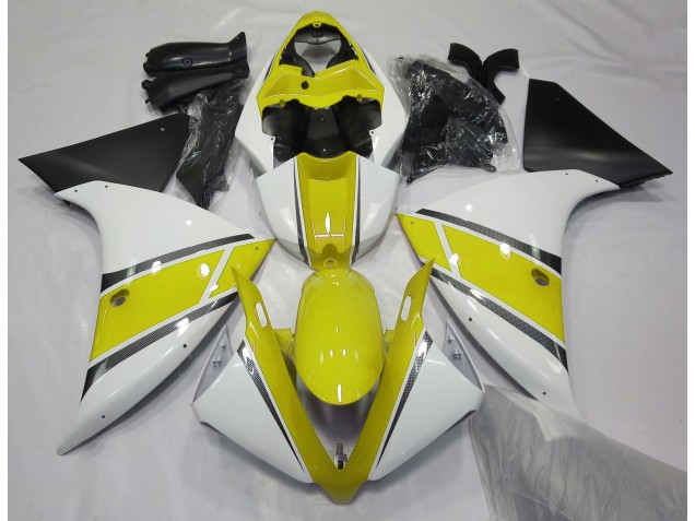 Bianco Lucido & Giallo 09-11 R1 Carene Moto