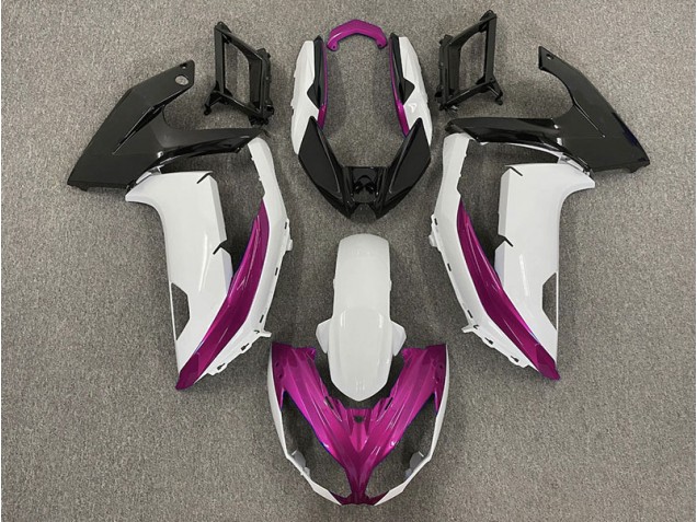 Bianco Lucido & Magenta 12-16 Ninja 650R Carene Moto