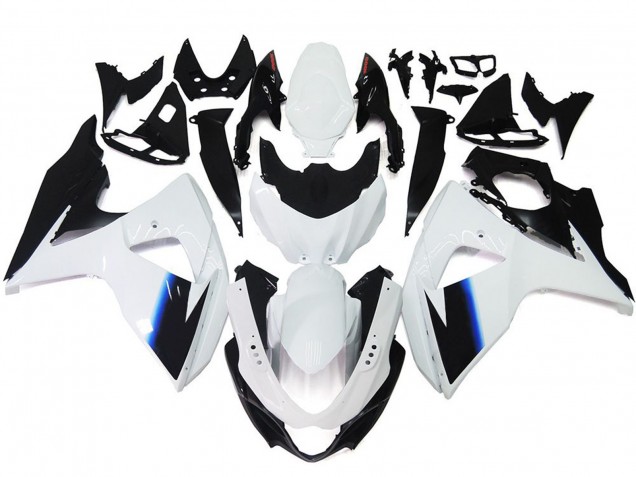 Bianco Lucido & Nero 09-16 GSXR 1000 Carene Moto