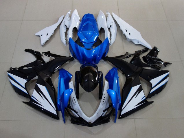 Bianco Lucido & Nero Con Rosso Blu Opaco 09-16 GSXR 1000 Carene Moto