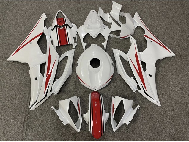 Bianco Lucido & Rosso 08-16 R6 Carene Moto