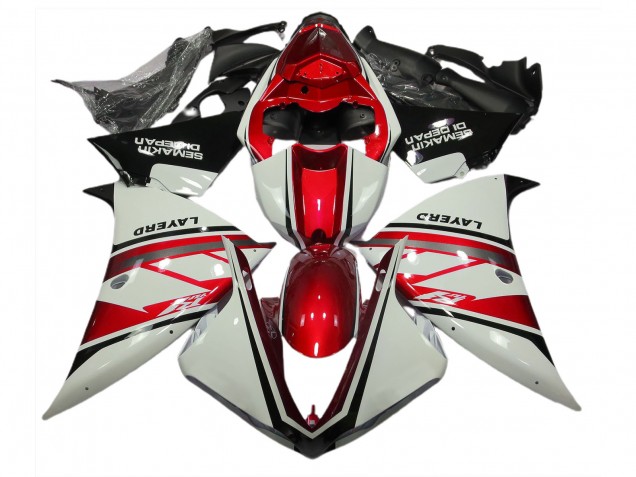 Bianco Lucido & Rosso 12-14 R1 Carene Moto