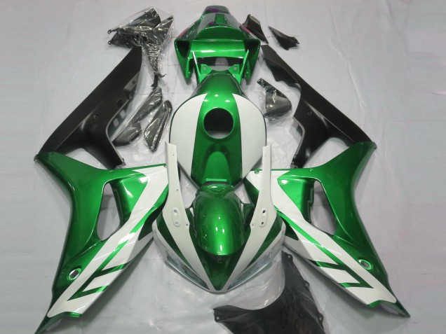 Bianco Lucido & Verde 06-07 CBR1000RR Carene Moto