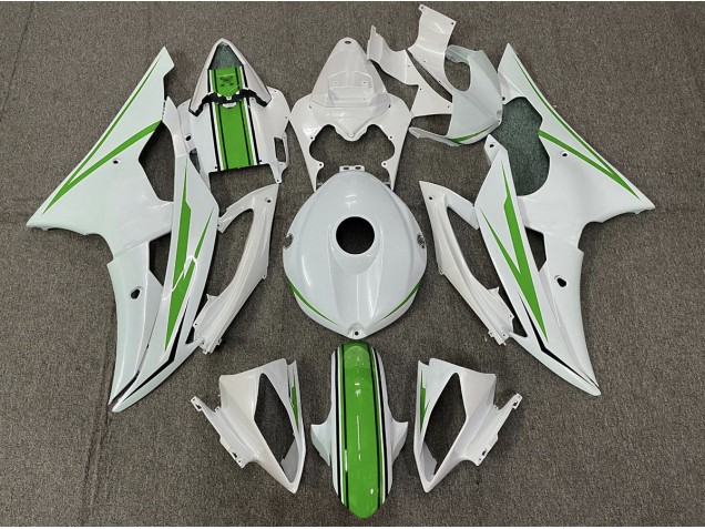 Bianco Lucido & Verde 08-16 R6 Carene Moto