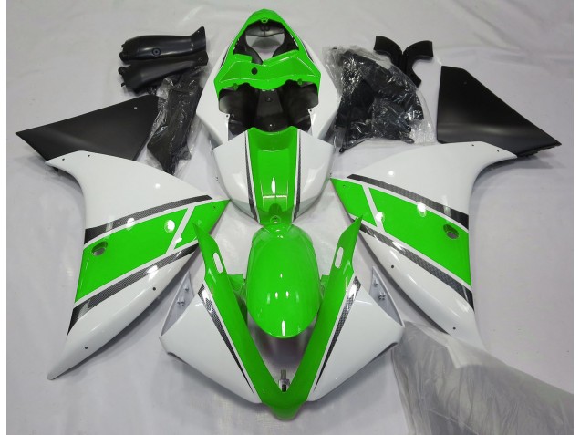 Bianco Lucido & Verde 09-11 R1 Carene Moto