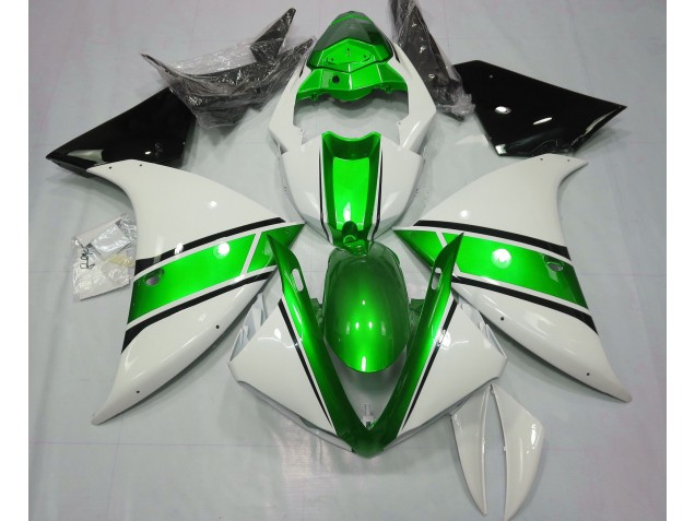 Bianco Lucido & Verde Metallizzato 09-11 R1 Carene Moto