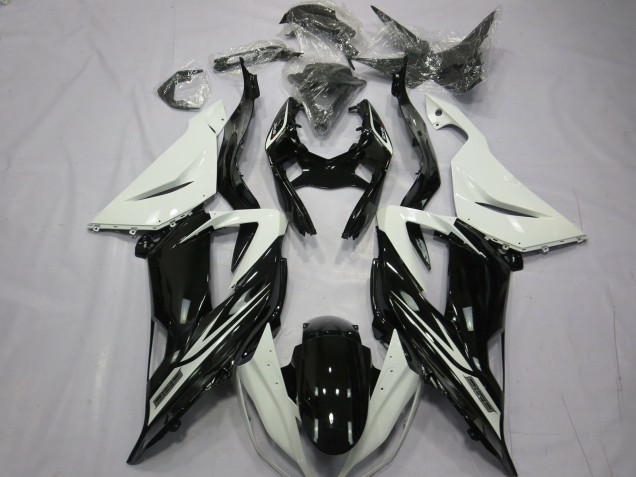 Bianco Nero Lucido Semplice 13-18 ZX6R Carene Moto