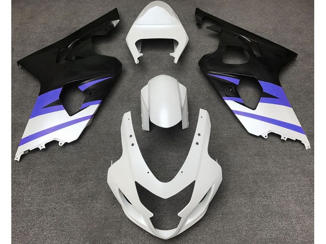 Bianco Opaco & Blu 04-05 GSXR 600-750 Carene Moto