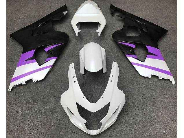 Bianco Opaco & Viola 04-05 GSXR 600-750 Carene Moto