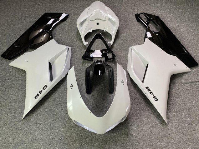 Bianco Perla & Nero 07-14 Ducati 848 1098 1198 Carene Moto
